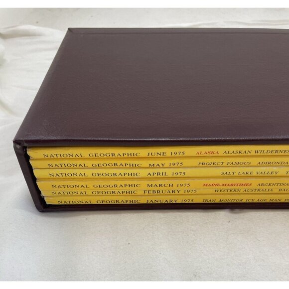 Nat Geo Mag Lot Jan–Jun 1975 Vtg Issues Set Slipcvr Earth Travel Geo - Picture 2 of 16
